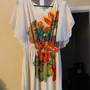 Cute day dress size L mini-midi dress length